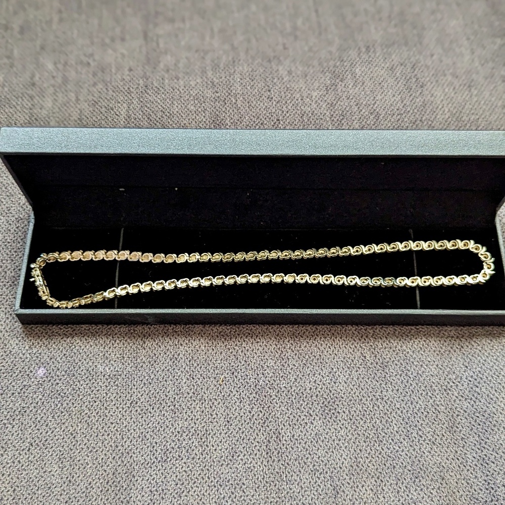 Delamore 1/2 CT TDW Diamond Strand Necklace in Sterling Silver